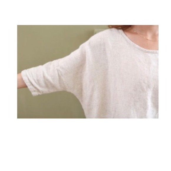 Linen Batwing Loose Top - Picture 2 of 6